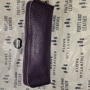 Empire PLG Portland Leather Goods Purple Sidekick Pouch Premium